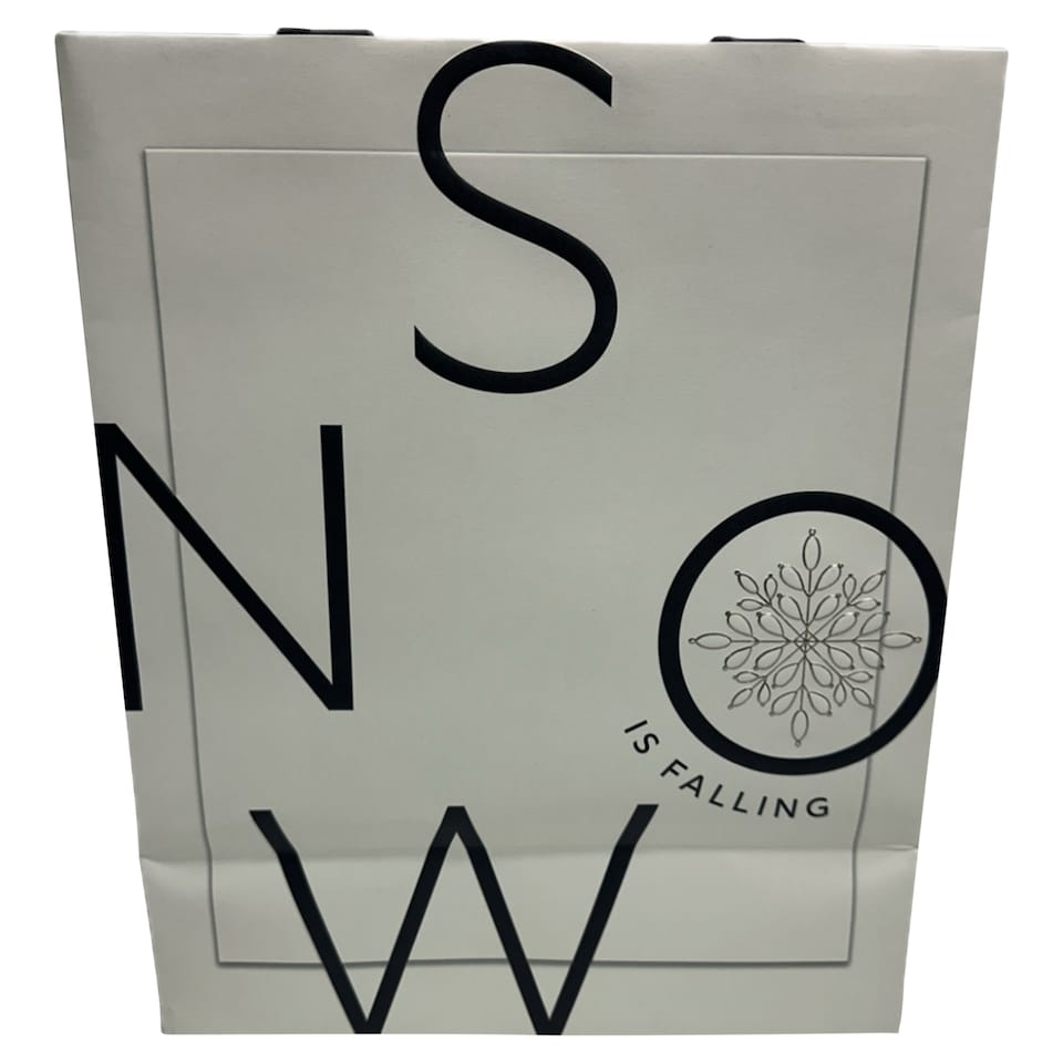 image 1 of Tesco Embossed Snow Large Christmas Gift Bag