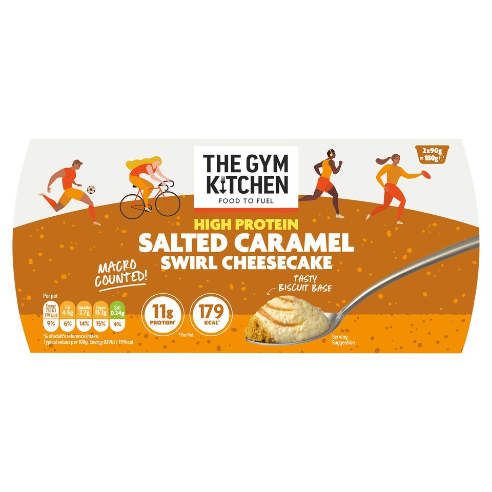 The Gym Kitchen Salted Caramel Cheesecake 2x90g Tesco Groceries