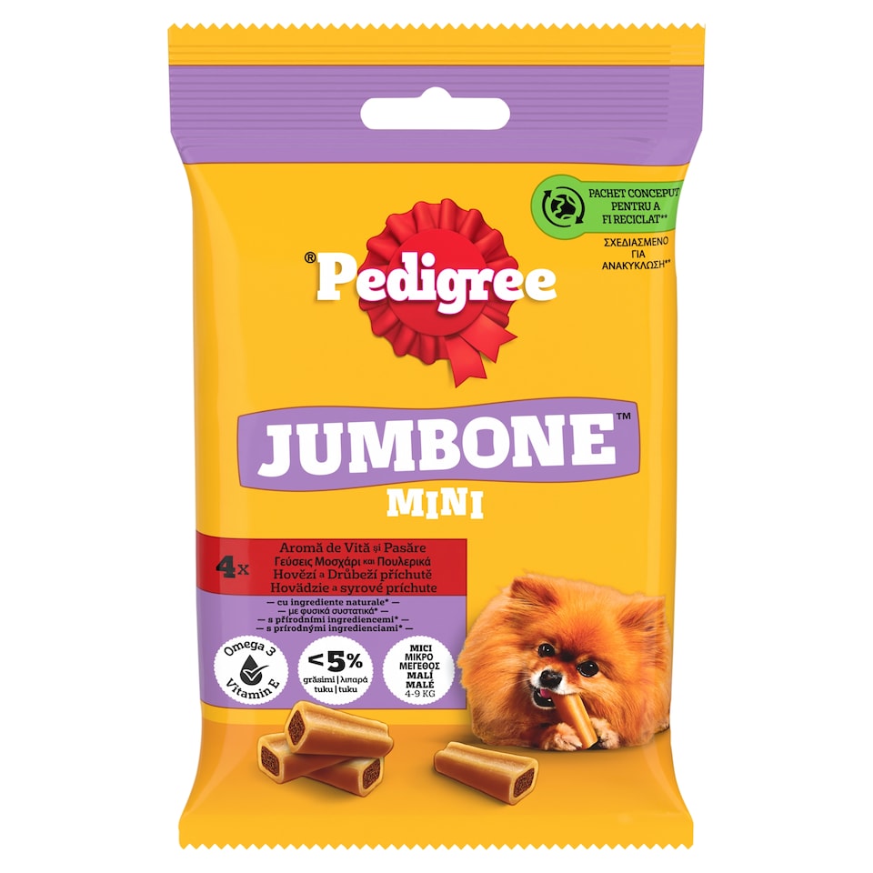 Pedigree Jumbone Mini Beef and Poultry Flavors 4 pcs 160g