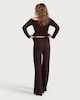 image 1 of F&F Crinkle Textured Wide Leg Trousers in Chocolate