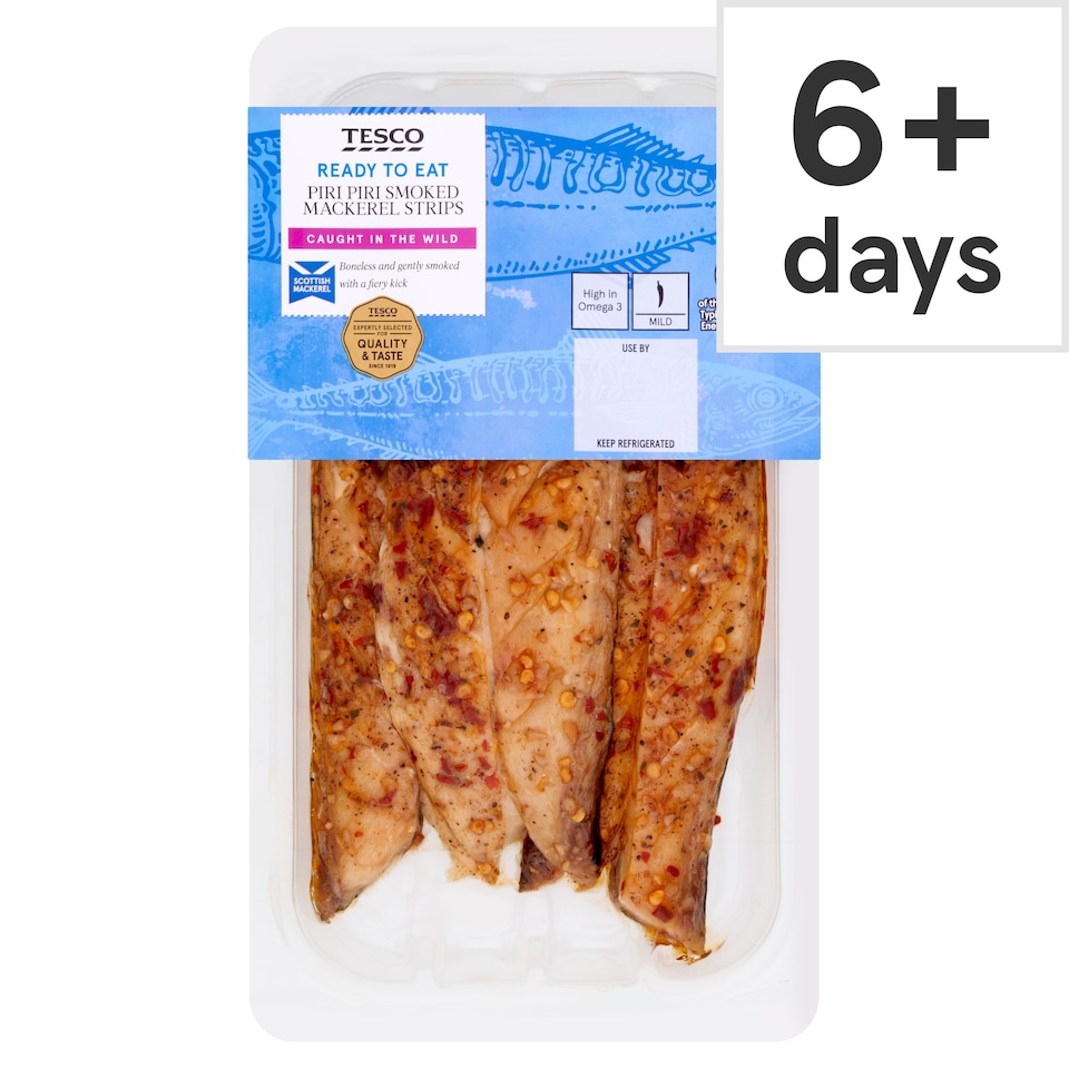 Tesco Piri Piri Smoked Mackerel Strips 200G