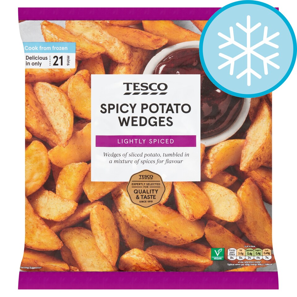Tesco Spicy Potato Wedges 750G