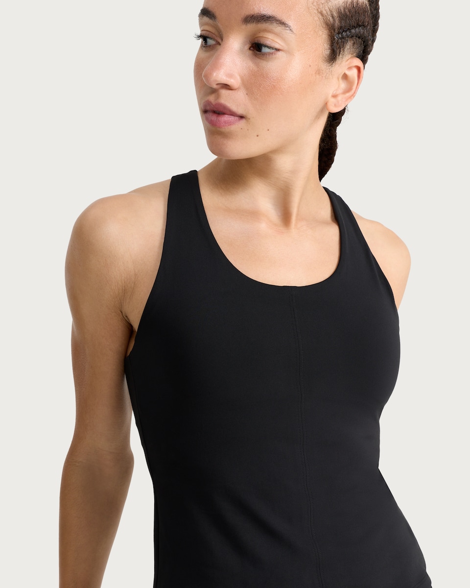 image 1 of F&F Active EVERYHOUR Racerback Vest in Black