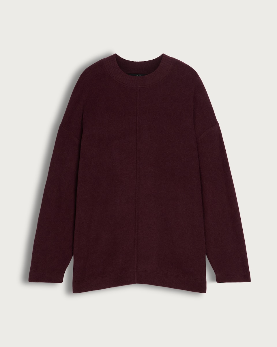 F&F Seam Detail Long Sleeved Jumper in Burgundy