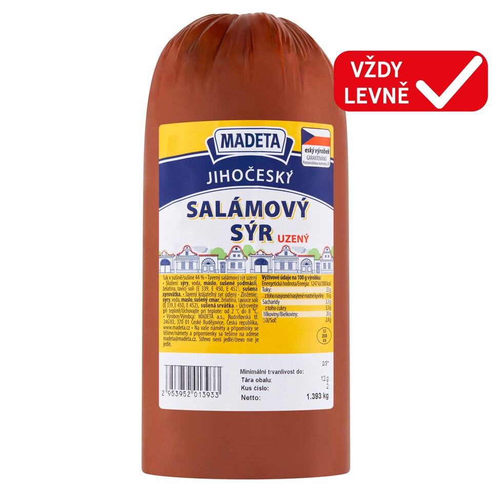 image 1 of Madeta South Bohemian Salami Smoked Cheese