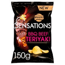 Walkers Sensations BBQ Beef Teriyaki Sharing Bag Crisps 150g