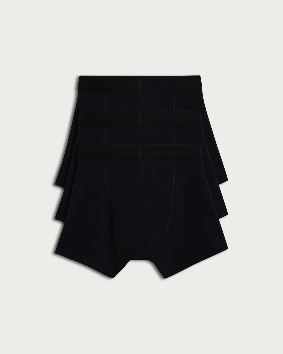 image 1 of F&F 3-Pack Cotton Rich Trunks in Black