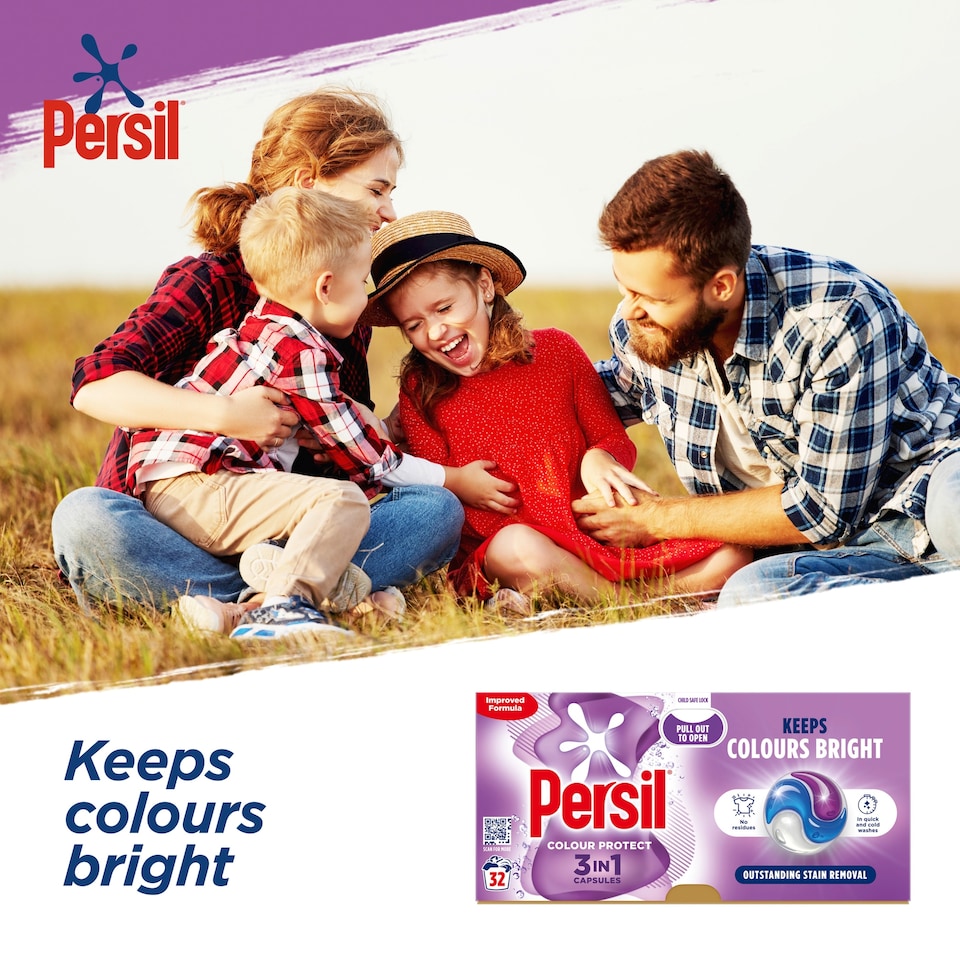 image 1 of Persil Colour 3 In 1 Laundry Washing Capsules 32 Washes 675.2G
