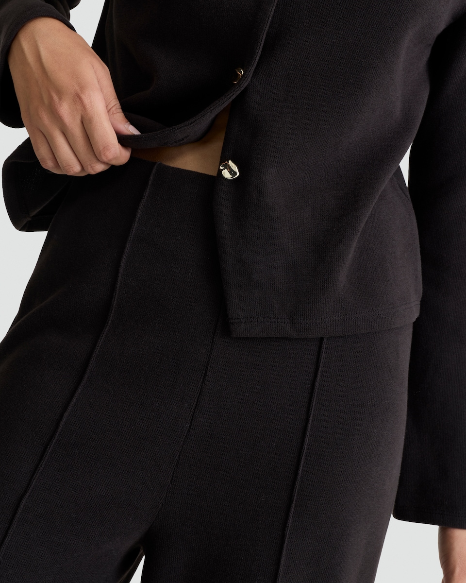 image 1 of F&F Wide Leg Seam Detail Trousers in Brown
