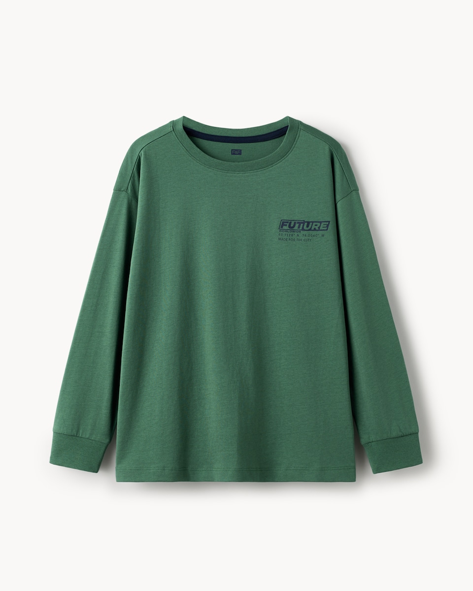 image 1 of F&F Boys Pure Cotton Printed Pyjama Set in Green
