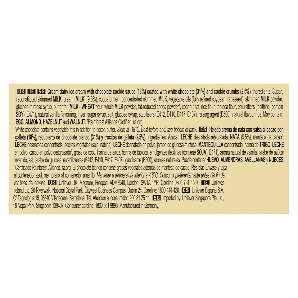 image 1 of MAGNUM BON BON WHITE CHOCOLATE & COOKIES ICE CREAM BITES X12 204ML