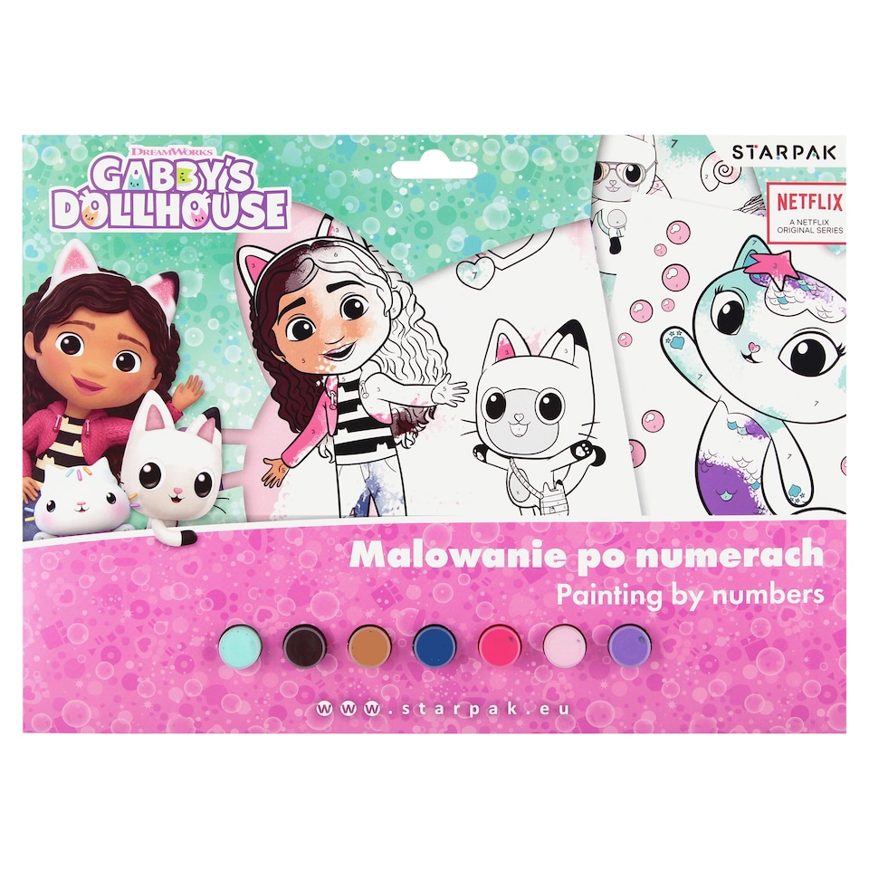 Dreamworks Gabby's Dollhouse malování podle čísel
