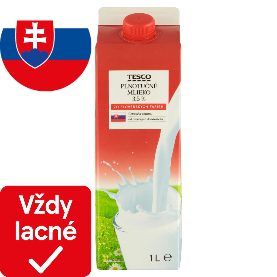 Tesco Whole Milk 3.5 % 1 L