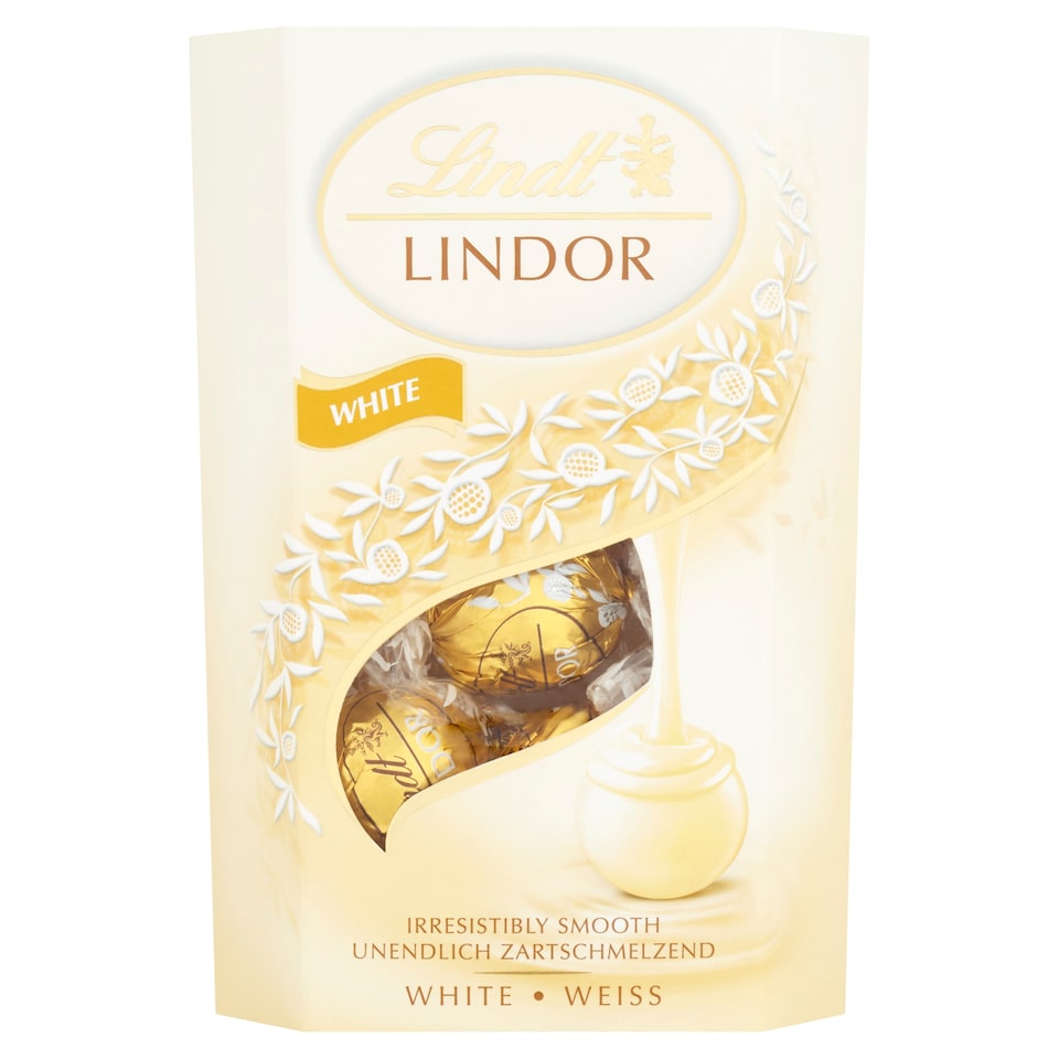 Lindt Lindor White Chocolate Praline with Irresistibly Smooth Filling 200 g