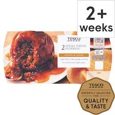 Tesco Sticky Toffee Puddings 2 Pack 235g