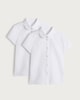 image 4 of F&F School Girls 2-Pack Pintuck Shirts in White
