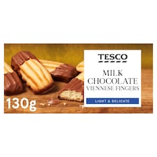 Tesco Milk Chocolate Viennese Fingers 130G