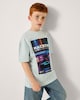 image 2 of F&F Boys Pure Cotton Oversized Fit T-Shirt in Blue