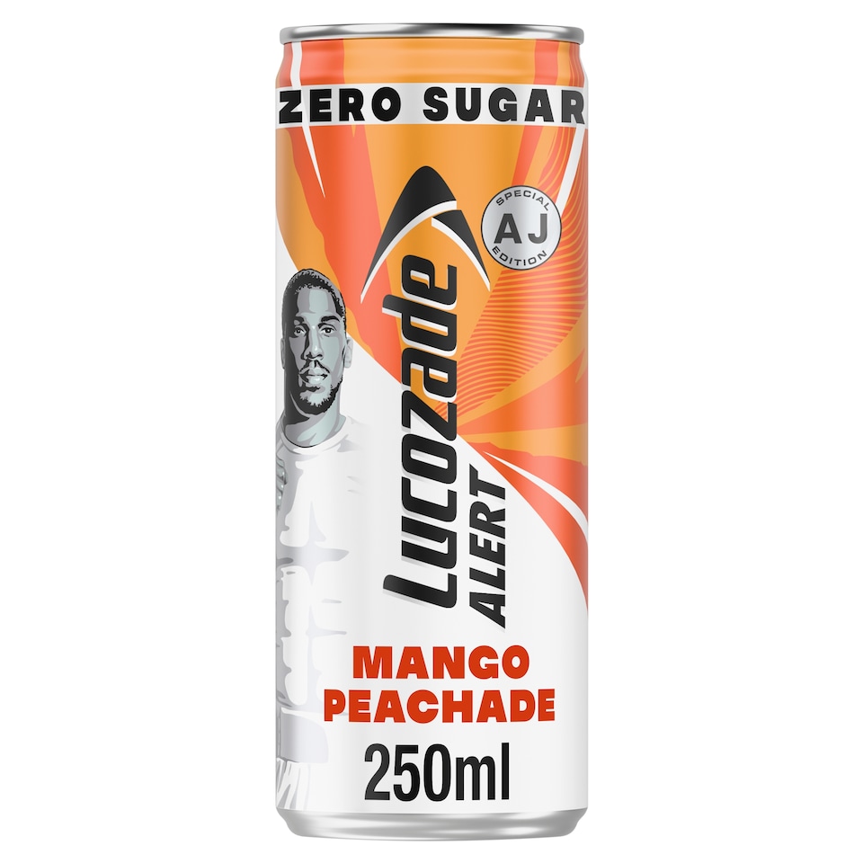 Lucozade Alert Energy Drink  Zero Sugar  Mango Peachade 250ml