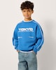 image 2 of F&F Boys Cotton Rich Tokyo Sweatshirt in Blue