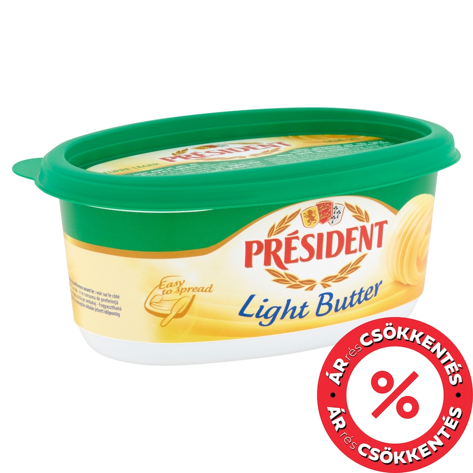 Président Light Slightly Salted Butter Enriched with Vitamins A and E 250 g