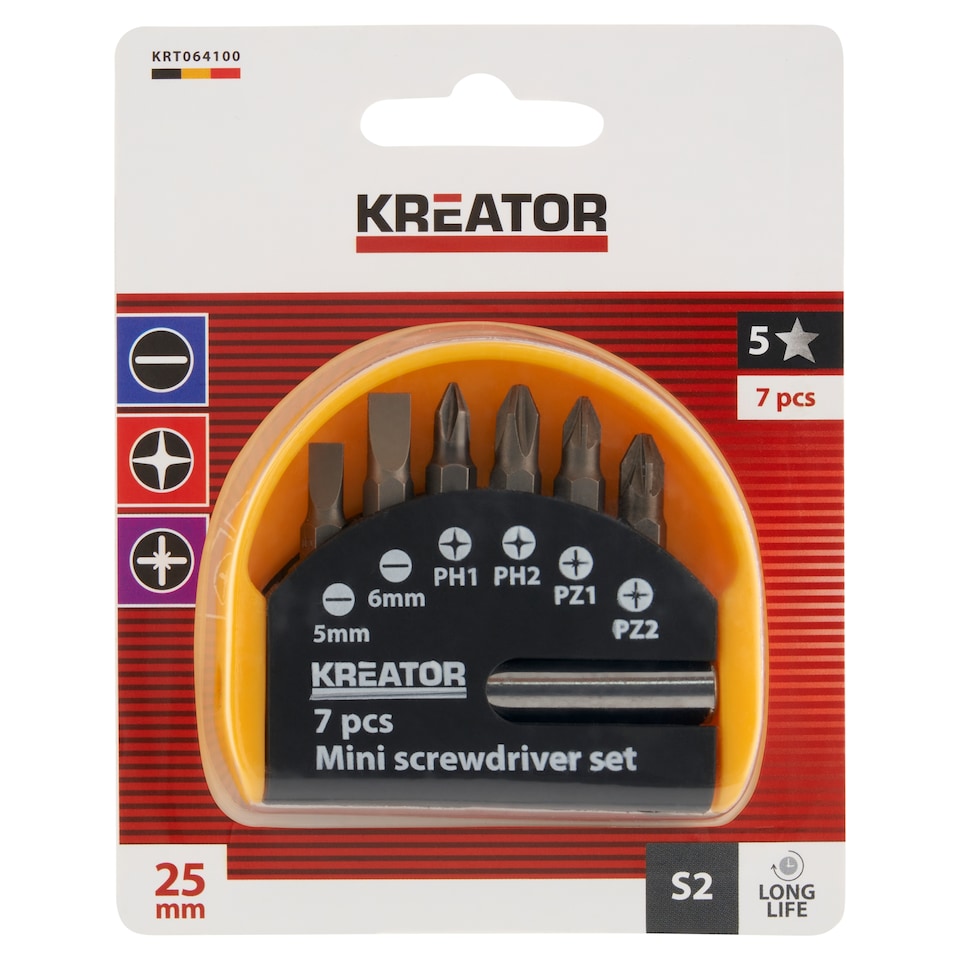 Kreator 7 db-os mini bitkészlet 