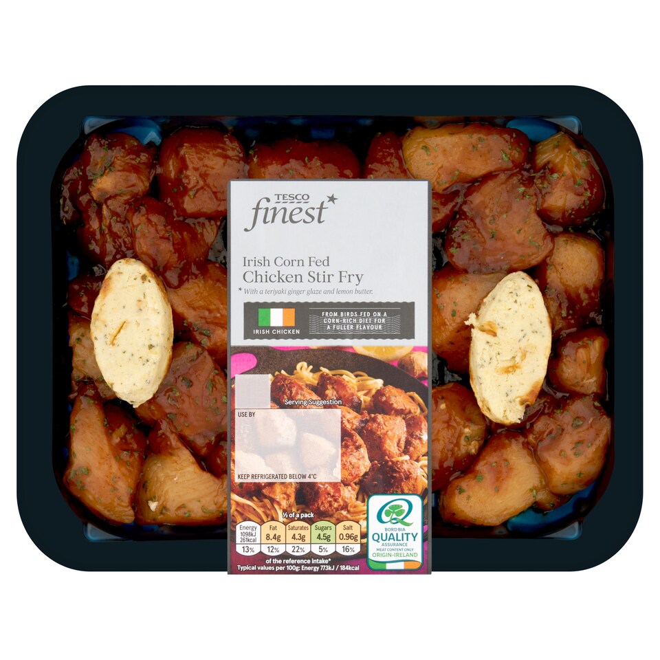 Tesco Finest Irish Corn Chicken Stir-fry *with a Teriyaki Ginger Glaze and Lemon Butter 400g