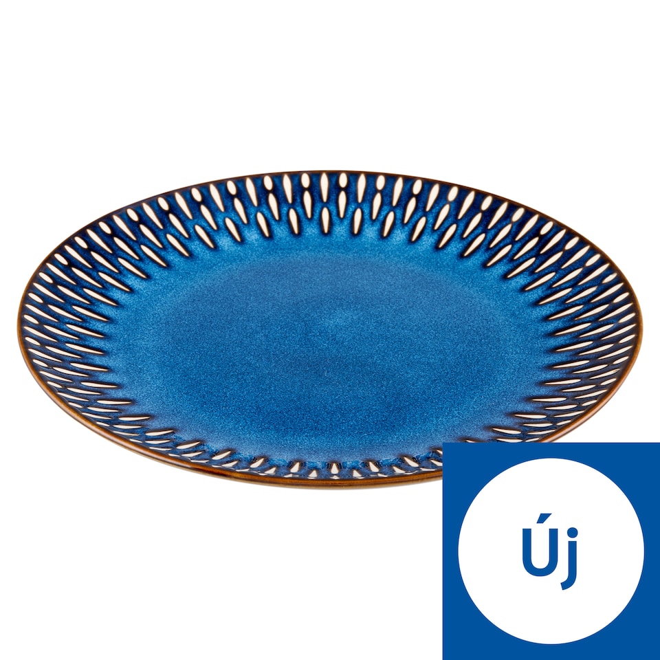 image 1 of F&F Home Azzurra Etched Dinner Plate