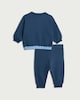 image 2 of F&F Baby 2-Piece Cotton Rich Colour Block Sweatshirt and Joggers Set in Blue