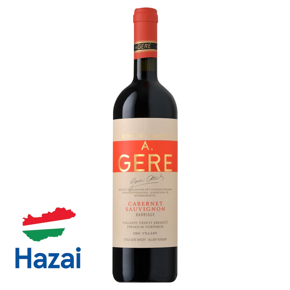 Gere Cabernet Sauvignon Barrique Prémium száraz vörösbor 14% 0,75 l