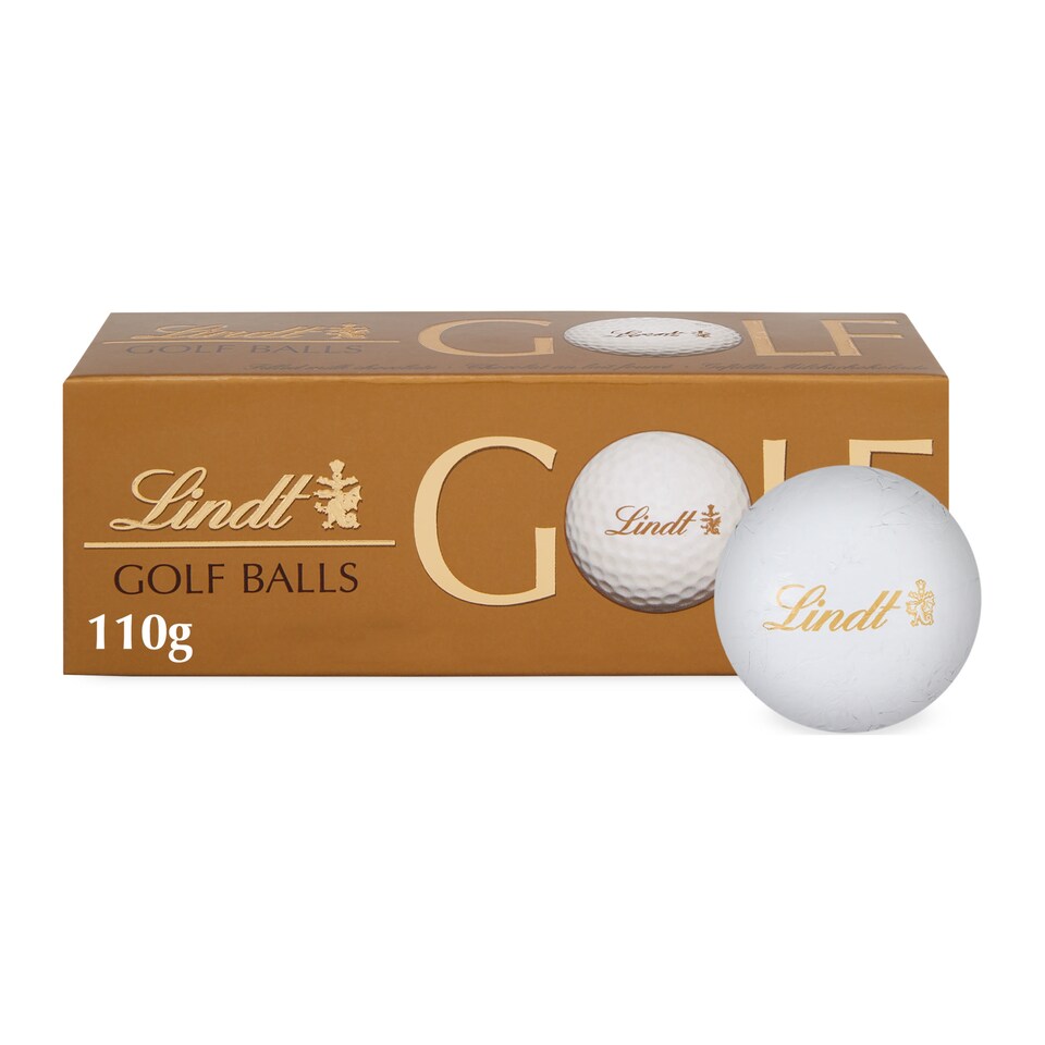 image 1 of Lindt Milk Chocolate with Hazelnut Golf Balls 3 Pieces 110g