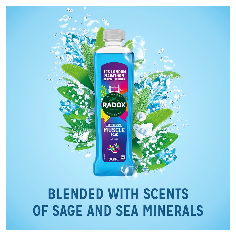 image 1 of Radox Muscle Soak Bath Soak Bubble Bath 500ml