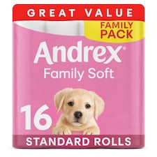 Andrex 16 Rolls Toilet Tissue Gentle Clean