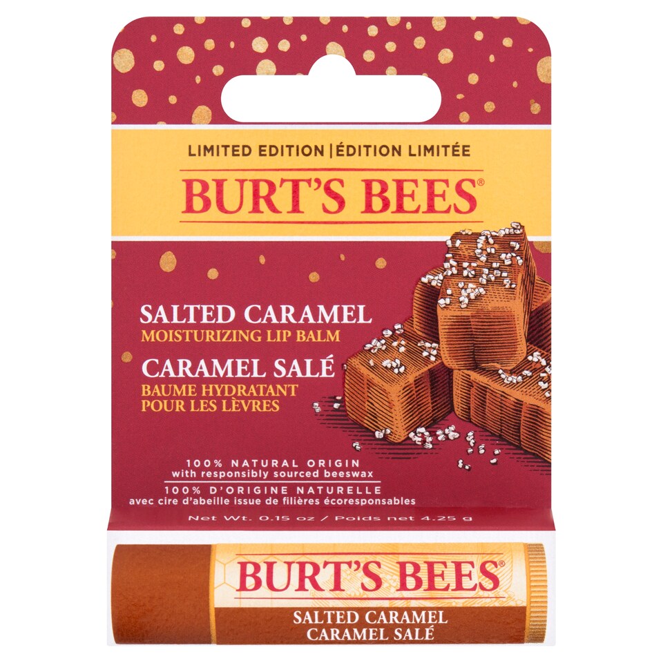 Burt's Bees Salted Caramel Lip Balm 4.25g Clipstrip