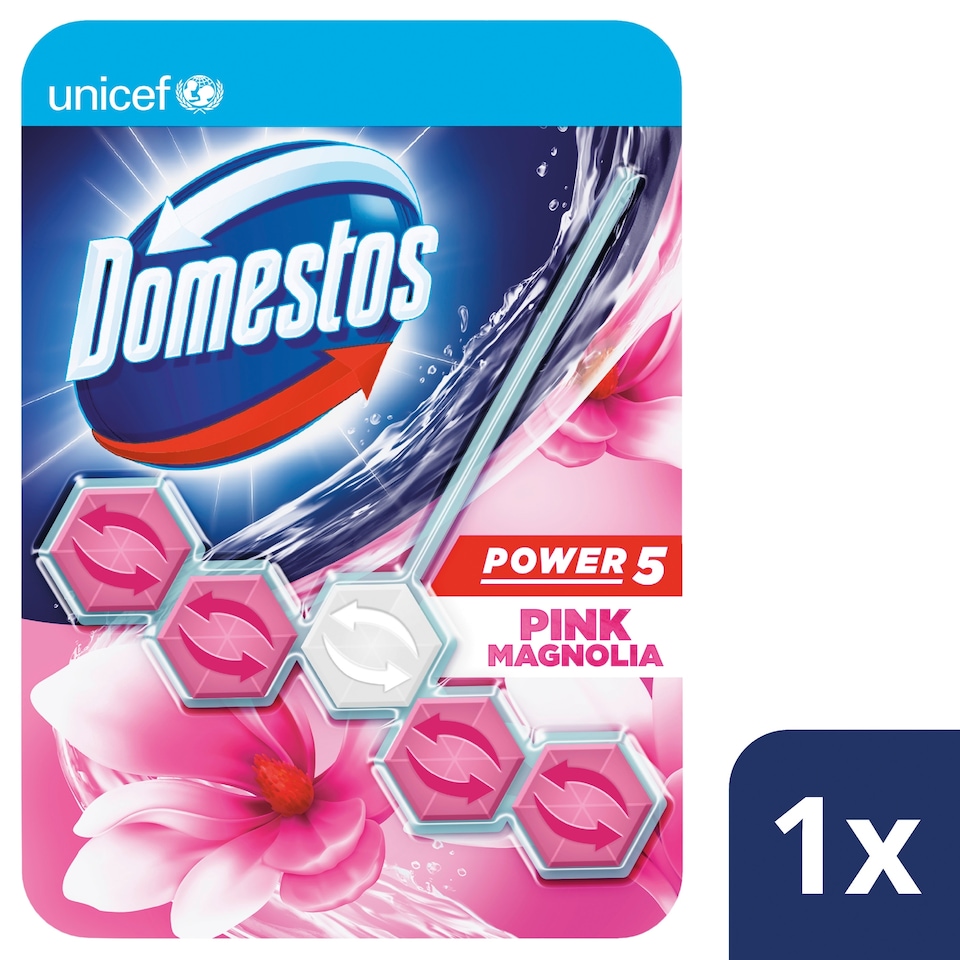 image 1 of Domestos Power 5 Pink Rim Block 55G