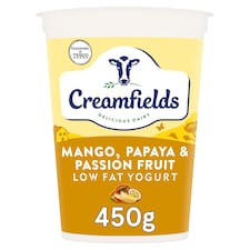 Creamfields Mango, Papaya & Passion Fruit Low Fat Yogurt 450g