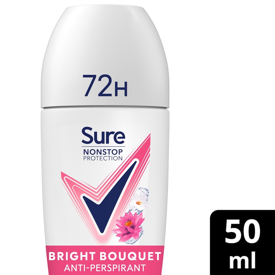 image 1 of Sure 72h Bright Bouquet Roll-On Antiperspirant Deodorant 50ml