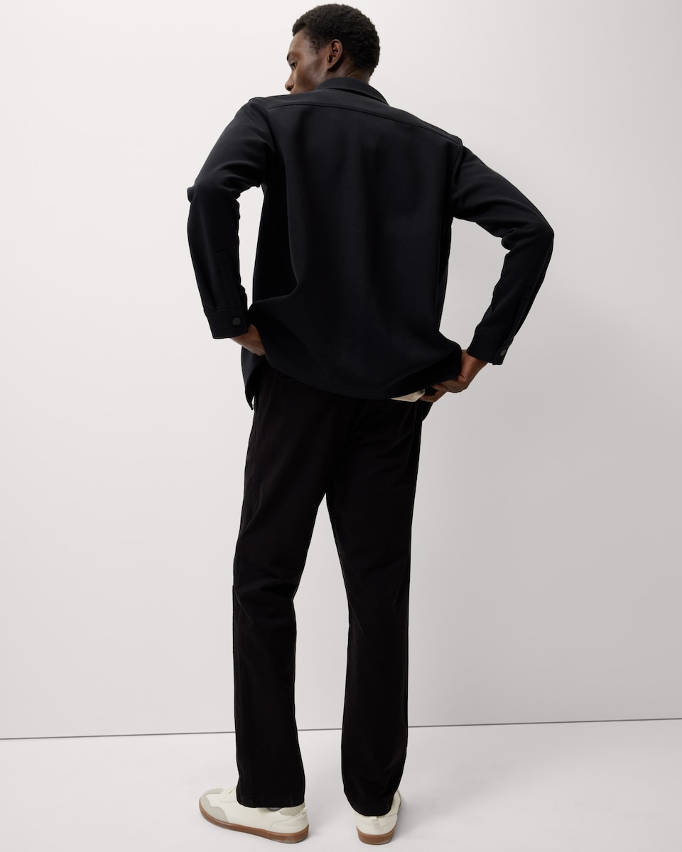 image 1 of F&F Cotton Rich Drawstring Chino Trousers in Black