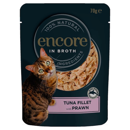 Encore Cat Food Tuna With Prawn Pouch 70G Tesco Groceries