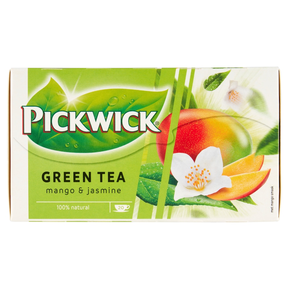 Pickwick Zelený čaj aromatizovaný s mangem a zelený čaj ovoněný jasmínem 20 x 1,5g (30g)