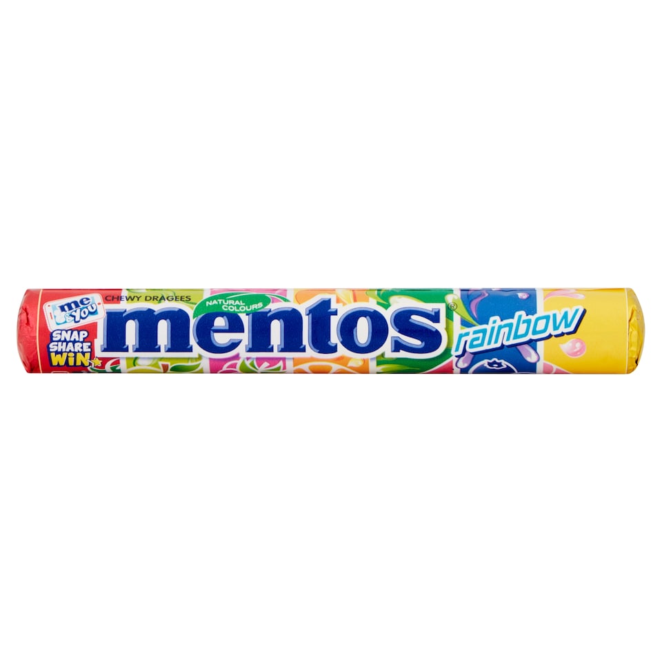 image 1 of Mentos Rainbow Sweet Rolls 37.5G