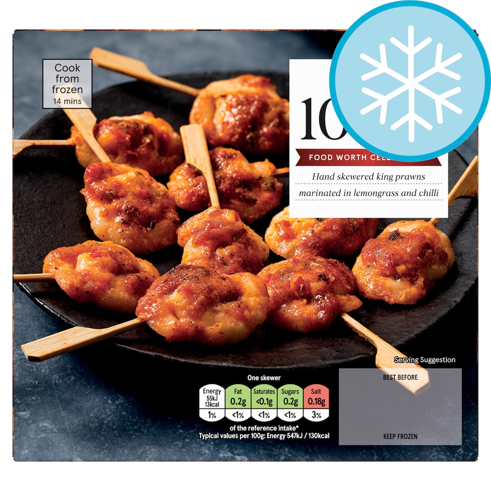 Tesco 10 Prawn Kushiyaki Skewers 180g