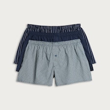 F&F 3-Pack Pure Cotton Patterned Woven Boxers in Multi