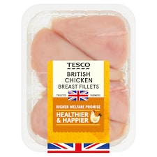 Tesco British Chicken Breast Fillets 650G