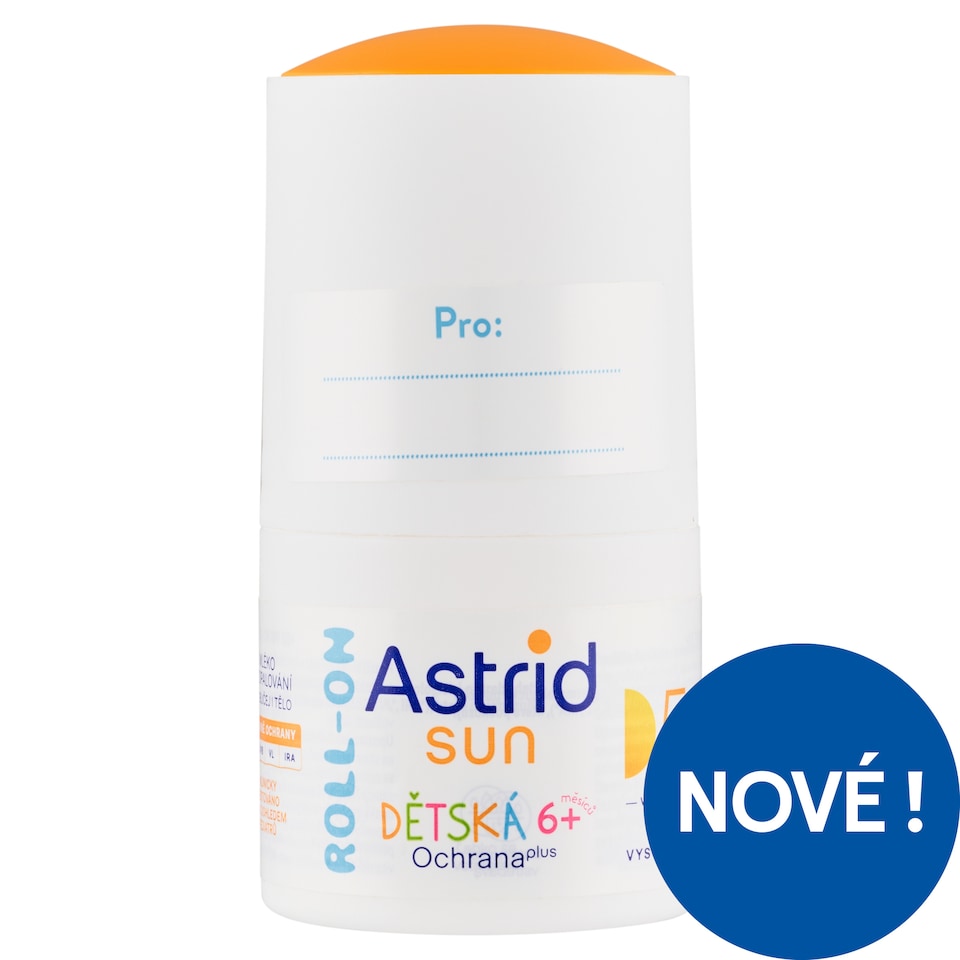 Obrázek 1 pro produkt Astrid Sun Dětské mléko na opalování roll-on SPF 50+ 50ml
