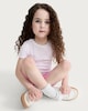 image 2 of F&F Girls 3-Pack Cotton Rich Lettuce Hem T-Shirts in Multi Pink