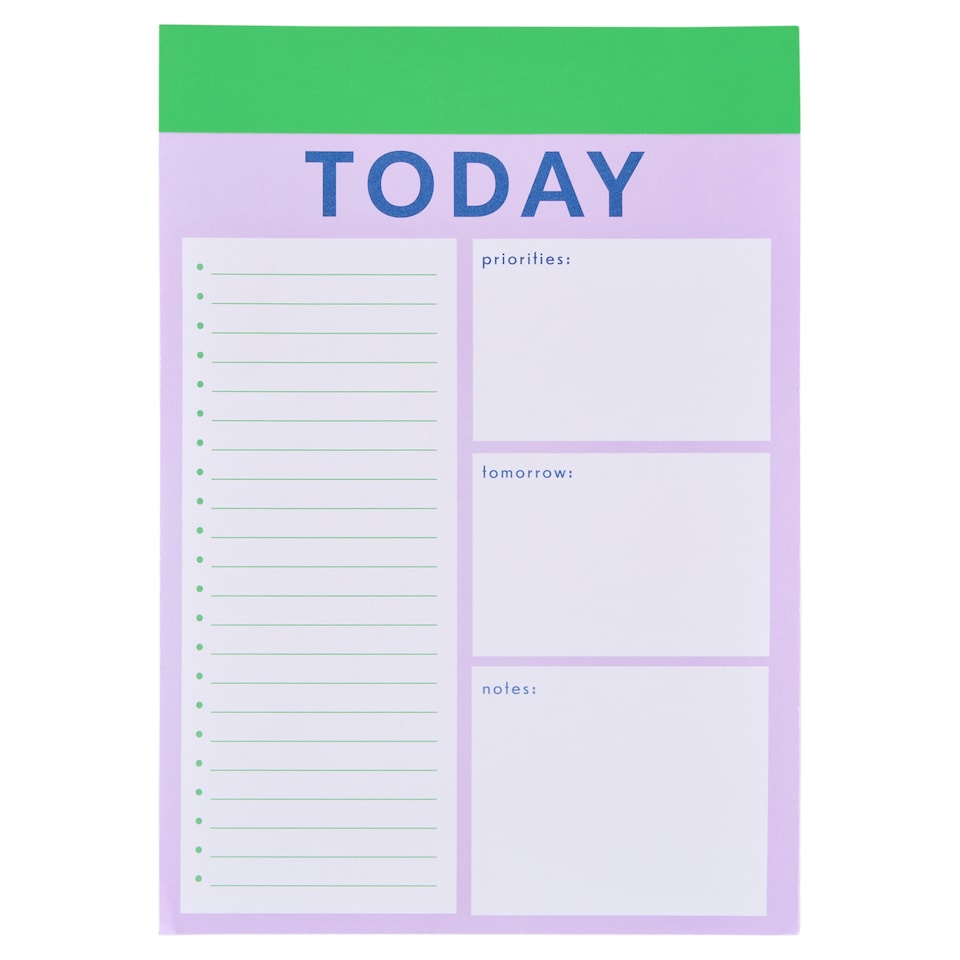 Tesco Daily List Pad B5 56 Sheets