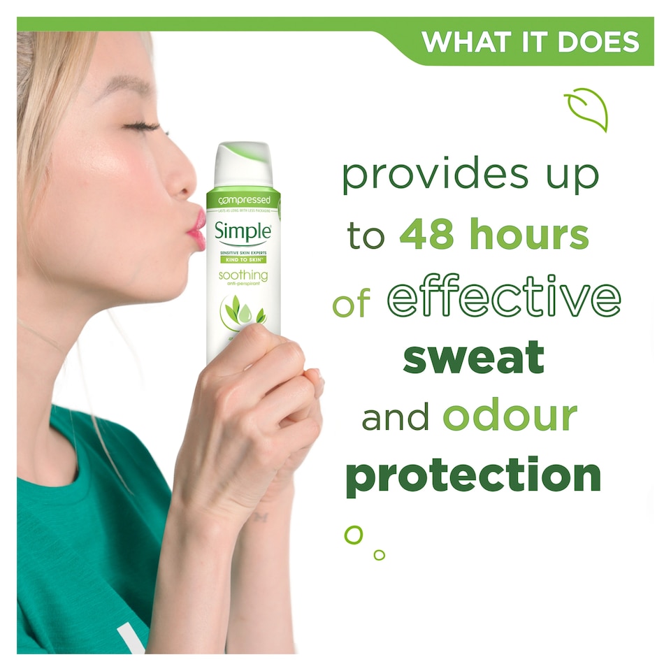 image 1 of Simple Soothing Antiperspirant Deodorant 125Ml Compressed