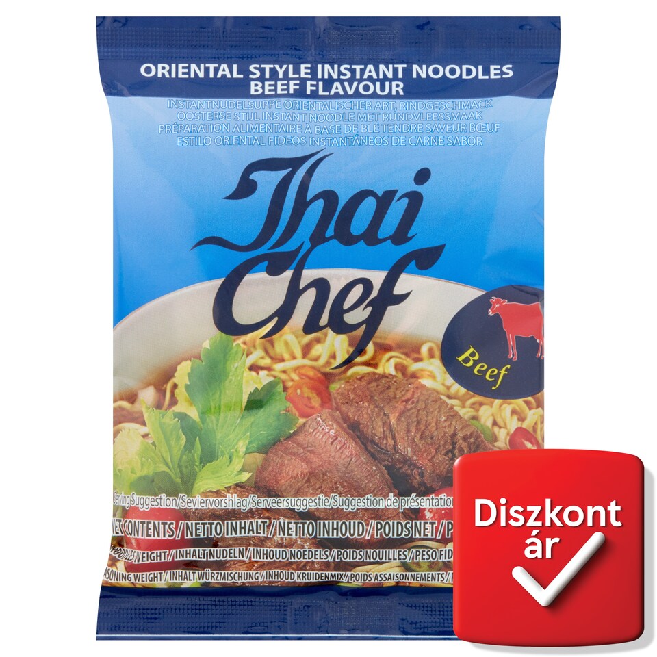 image 1 of Thai Chef Beef Flavoured Instant Noodles 60 g