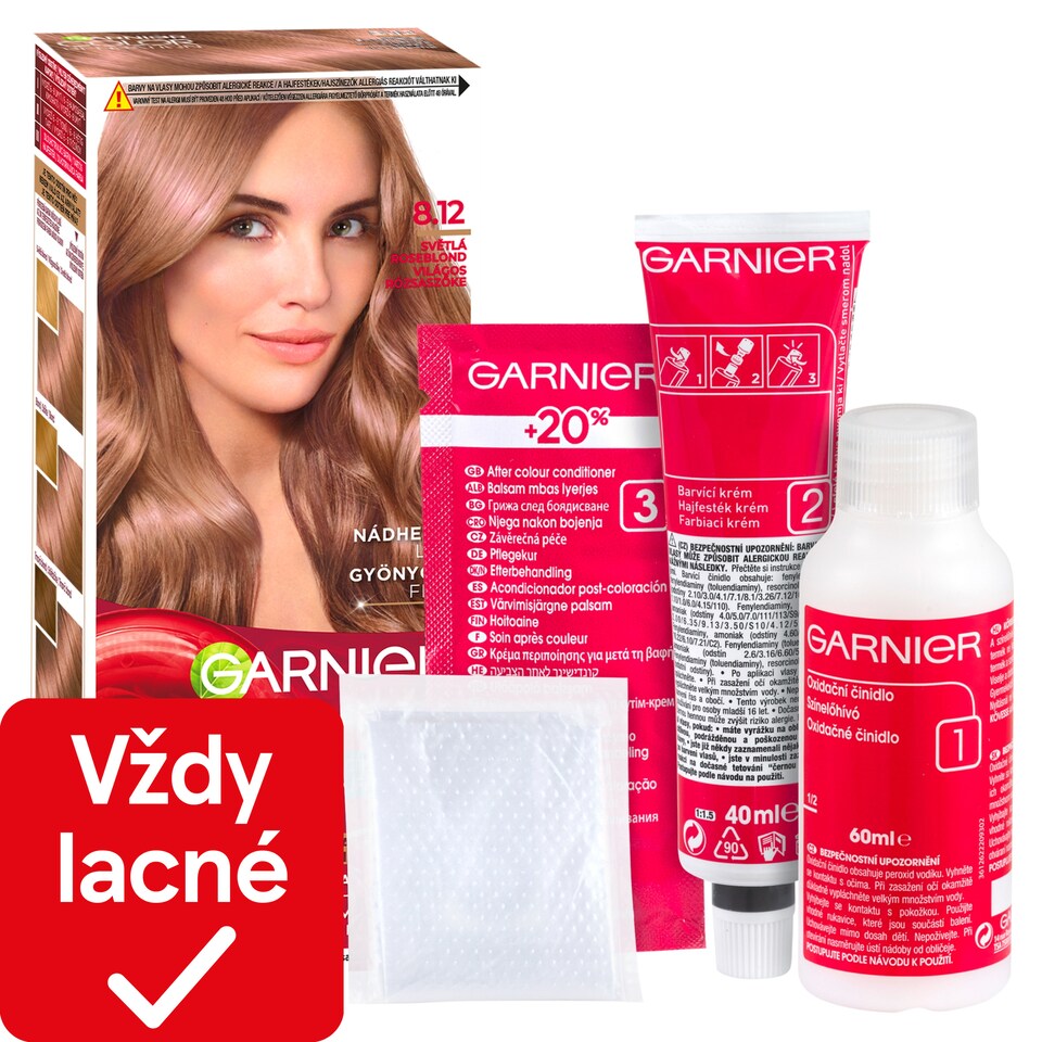 Garnier Color Sensation 8 .12 Svetlá roseblond, 60 +40 +12 ml
